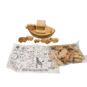 Noah’s Ark Wood Craft Kit Ready to Paint 1987 Animals Boat Better Home Gardens